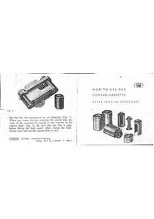 Zeiss Ikon Contarex Accessories manual. Camera Instructions.